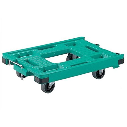 RSキャリー/物流機器 【56 37 3インチ エラストマー車】 グリーン 自在×2 固定×2 静音キャスター仕様 top1-ds-2042179 [独自簡易包装]